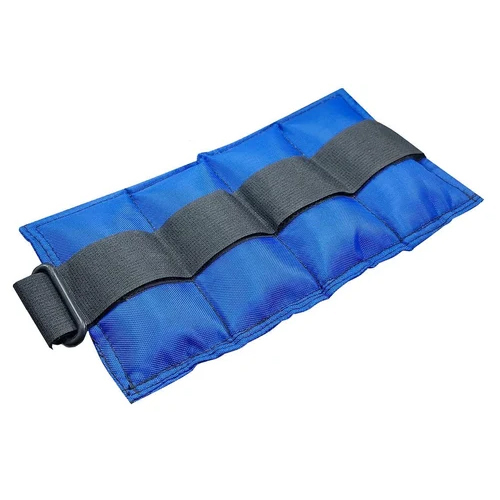 Blue Weight Cuff 0.5 - Velvet Material, 15x5x20 Cm | Recyclable, Adjustable Velcro Straps, Portable For Physiotherapy, 500 G Weight