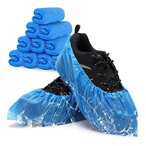 Plastic Shoe Cover - Ldpe, 90 To 95 Gauge Standard Quality | Waterproof, Disposable, Recyclable, Sterilized, Free Size, Blue