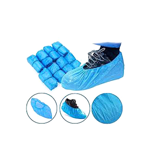 Plastic Shoe Cover - Ldpe, 90 To 95 Gauge Standard Quality | Waterproof, Disposable, Recyclable, Sterilized, Free Size, Blue