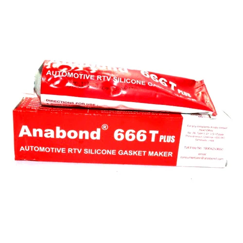 Anabond 666T Silicone Sealant - High-Purity Industrial-Grade Solvent Adhesive, Various Colors, Paste-Like Texture, Excellent Adhesion to Metals, Plastics, and Ceramics, High-Temperature Resistance up to 300C, Water and Chemical Resistant, Cures in 24 Hours