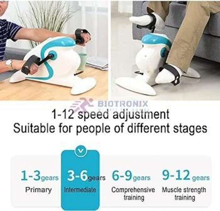 Biotronix Motorized Electric Mini Exercise Pedo Cycle Intelligent Remote Control Mini Ergometer