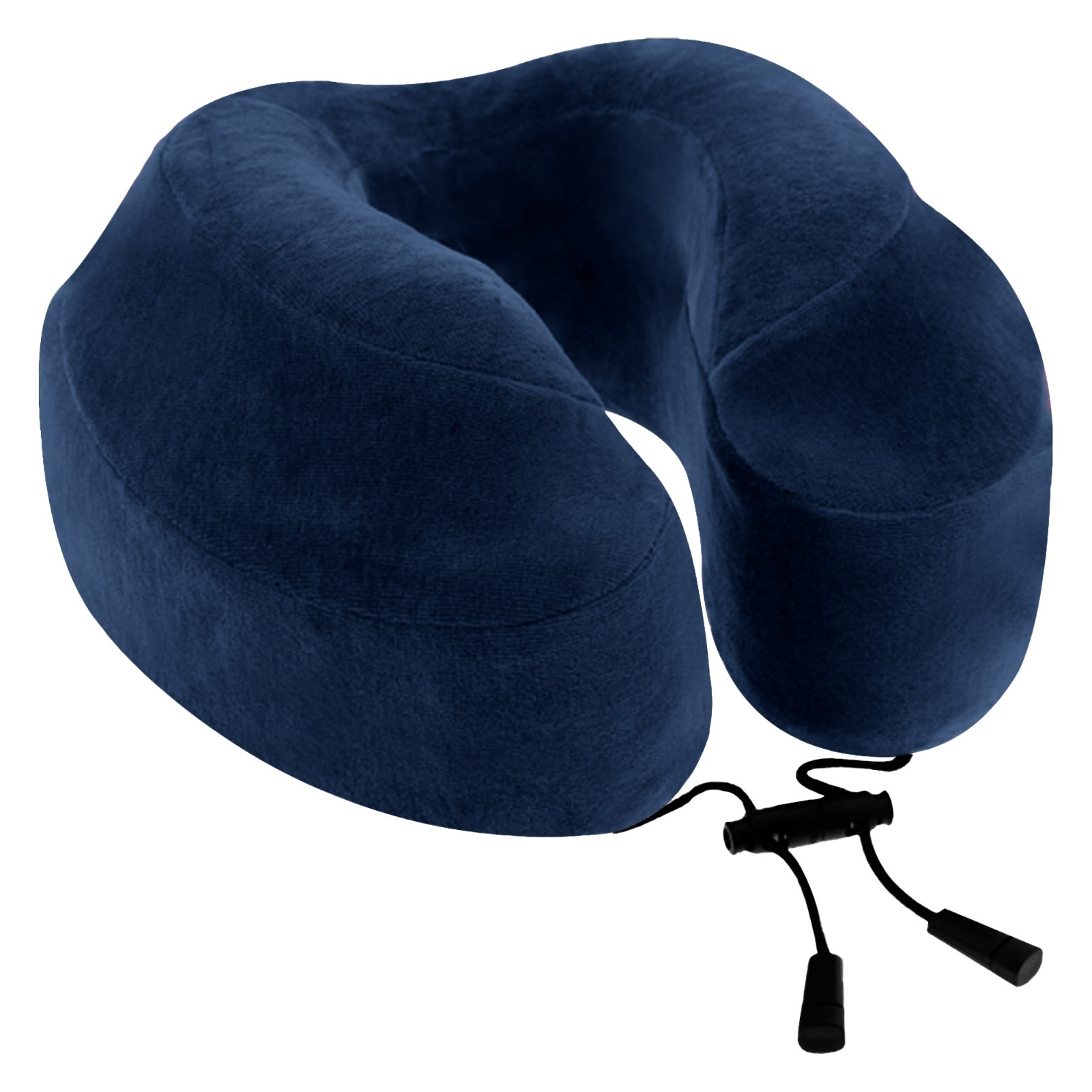 Memory Foam Travel Neck Pillow - Polyester Material, Round Shape, Various Colors Available | Plain Dyed Cover, Woven Technics, One-week Delivery