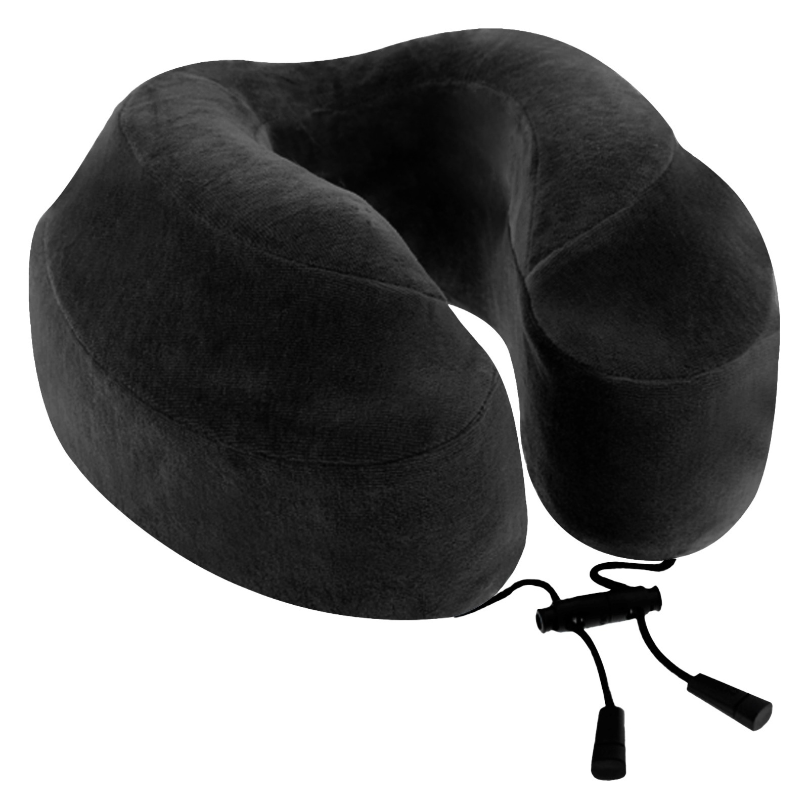 Memory Foam Travel Neck Pillow - Polyester Material, Round Shape, Various Colors Available | Plain Dyed Cover, Woven Technics, One-week Delivery