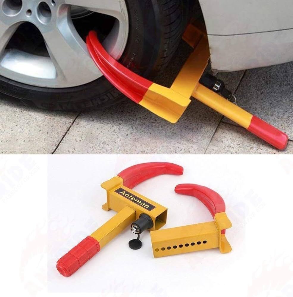 Car Wheel Clamp - Color: Yellow