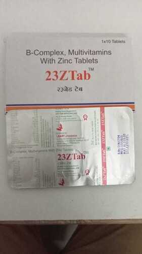 23Ztab B-Complex,Multivitamins With Zinc Tablets - Drug Type: Health Supplements