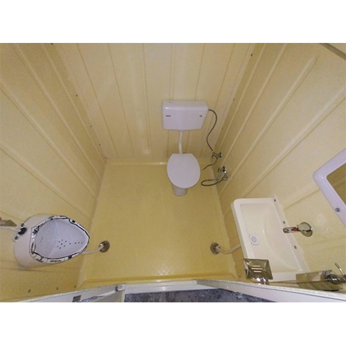 Frp Western With Urinal And Washbasin Portable Toilet - Color: As Per Requirement