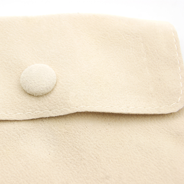 Flap Open Velvet Bag Jewellry Pouch With Press Button - Design: Customized