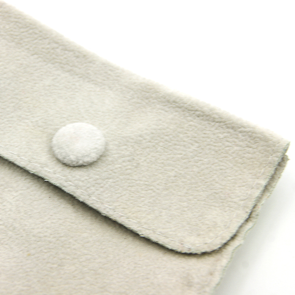 Flap Open Velvet Bag Jewellry Pouch With Press Button - Design: Customized
