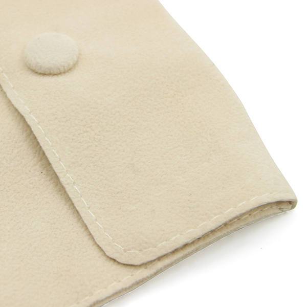 Flap Open Velvet Bag Jewellry Pouch With Press Button - Design: Customized