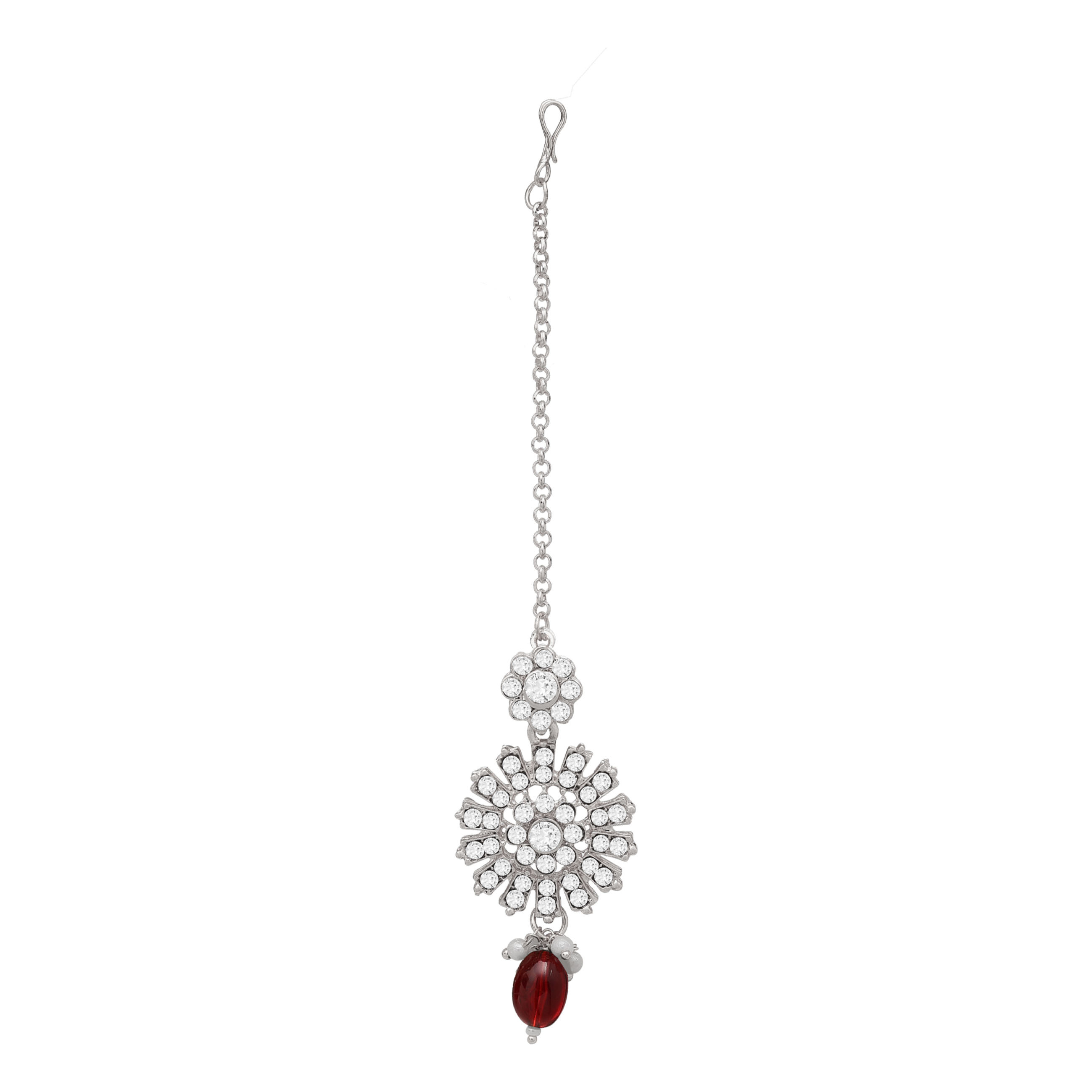 Blossom Brilliance Austrian Stone Necklace Set - Color: Red