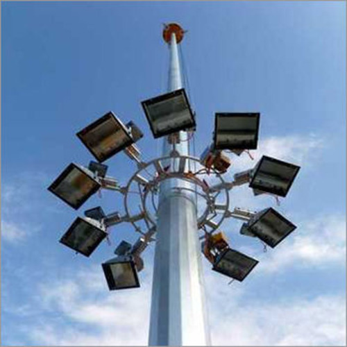 Polygonal High Mast Pole - Color: Sliver