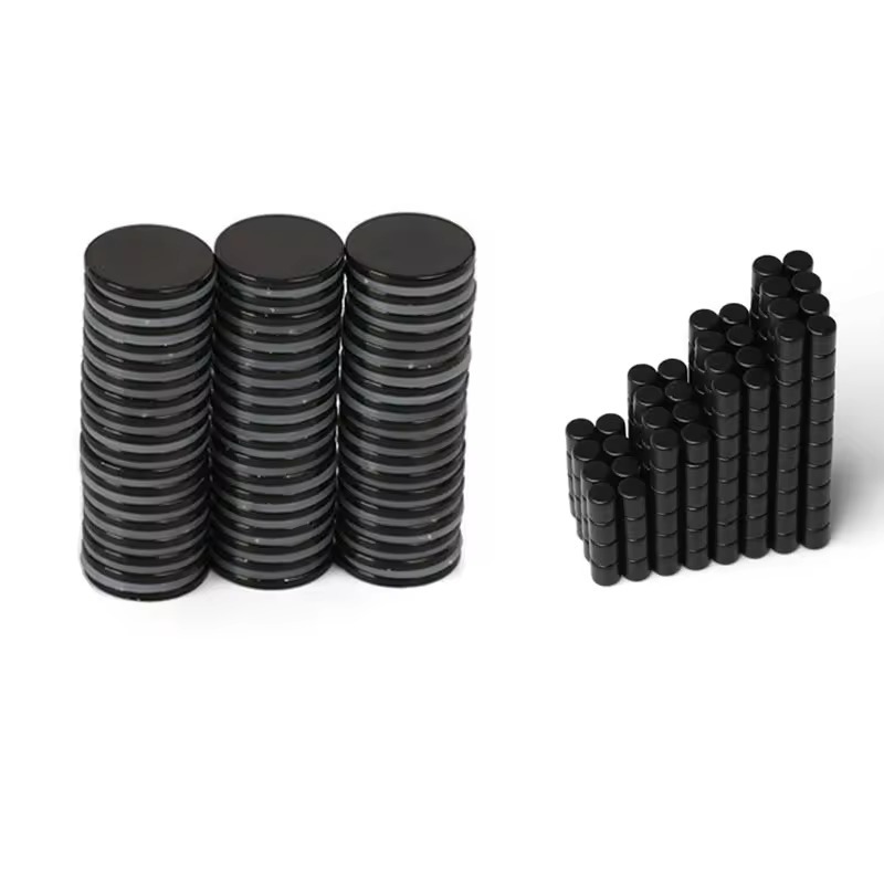 Strong Black Epoxy Neodymium Magnet - Shape: Round