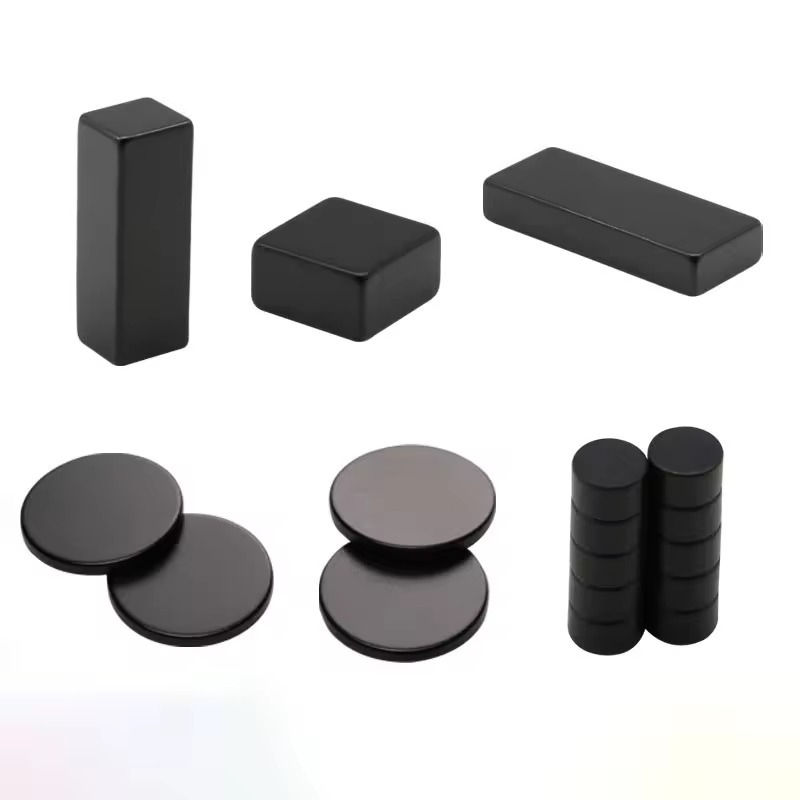 Neodymium Magnet - Durable Rectangular Ndfeb Magnet, Black Epoxy Coating For Corrosion Resistance