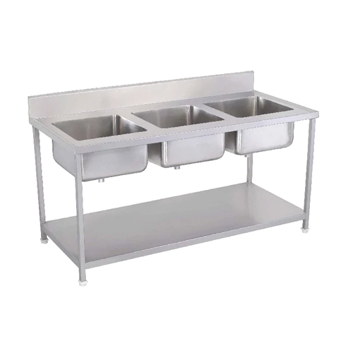 किचन तीन सिंक यूनिट