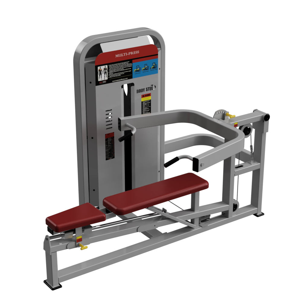 Multi Press Gym Equipment - Commercial Grade Adjustable Design | Versatile Multi-angle Upper Body Workout With Safety Locks And Spotter Arms