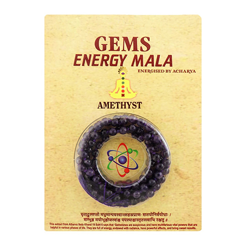 Light Weight Amethyst Stone Gems Energy Mala