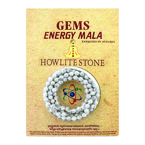 Light Weight Howlite Stone Gems Energy Mala