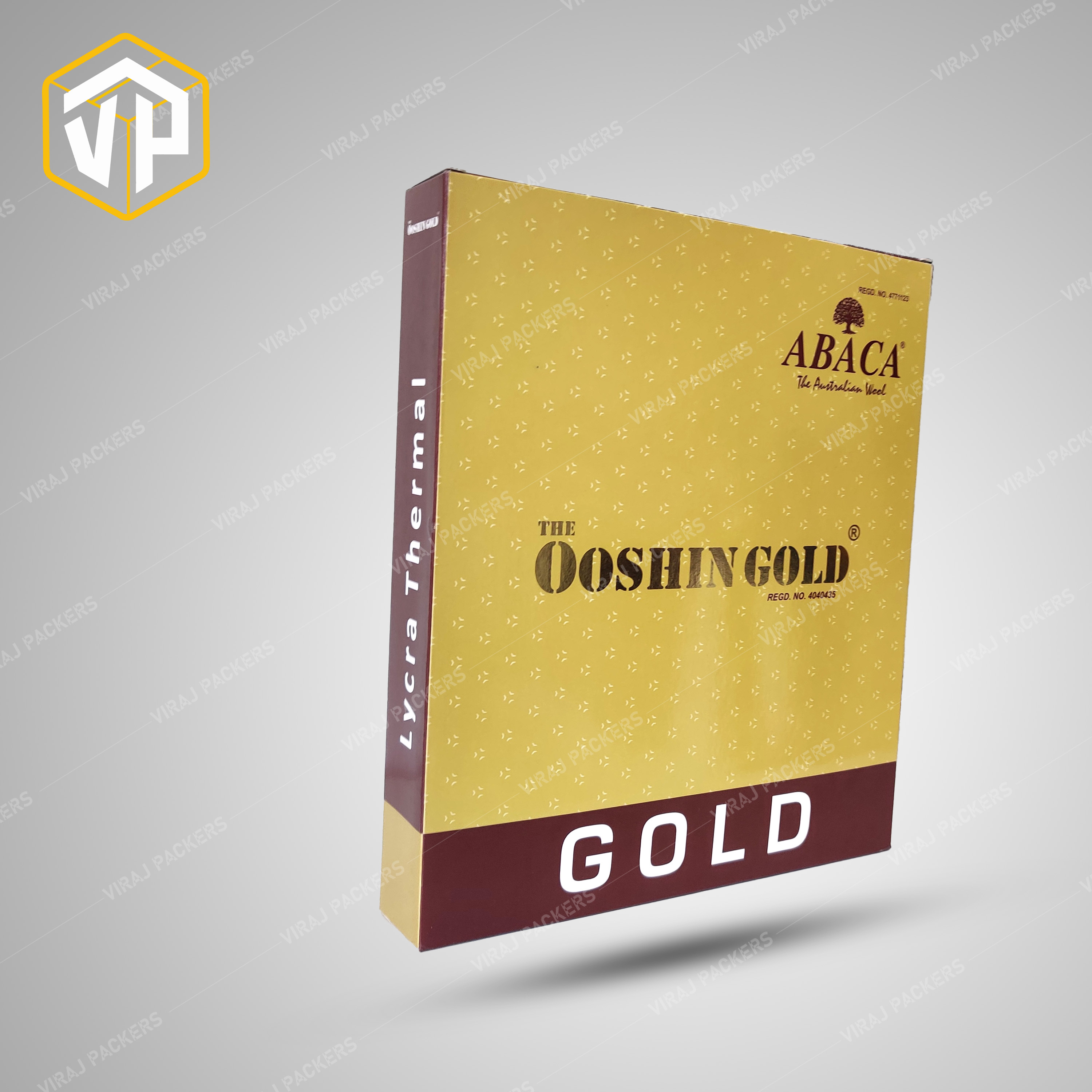 Customized Thermal Wear And Garments Packaging Box With Golden Foil Stamping - Finishing: Glossy Lamination