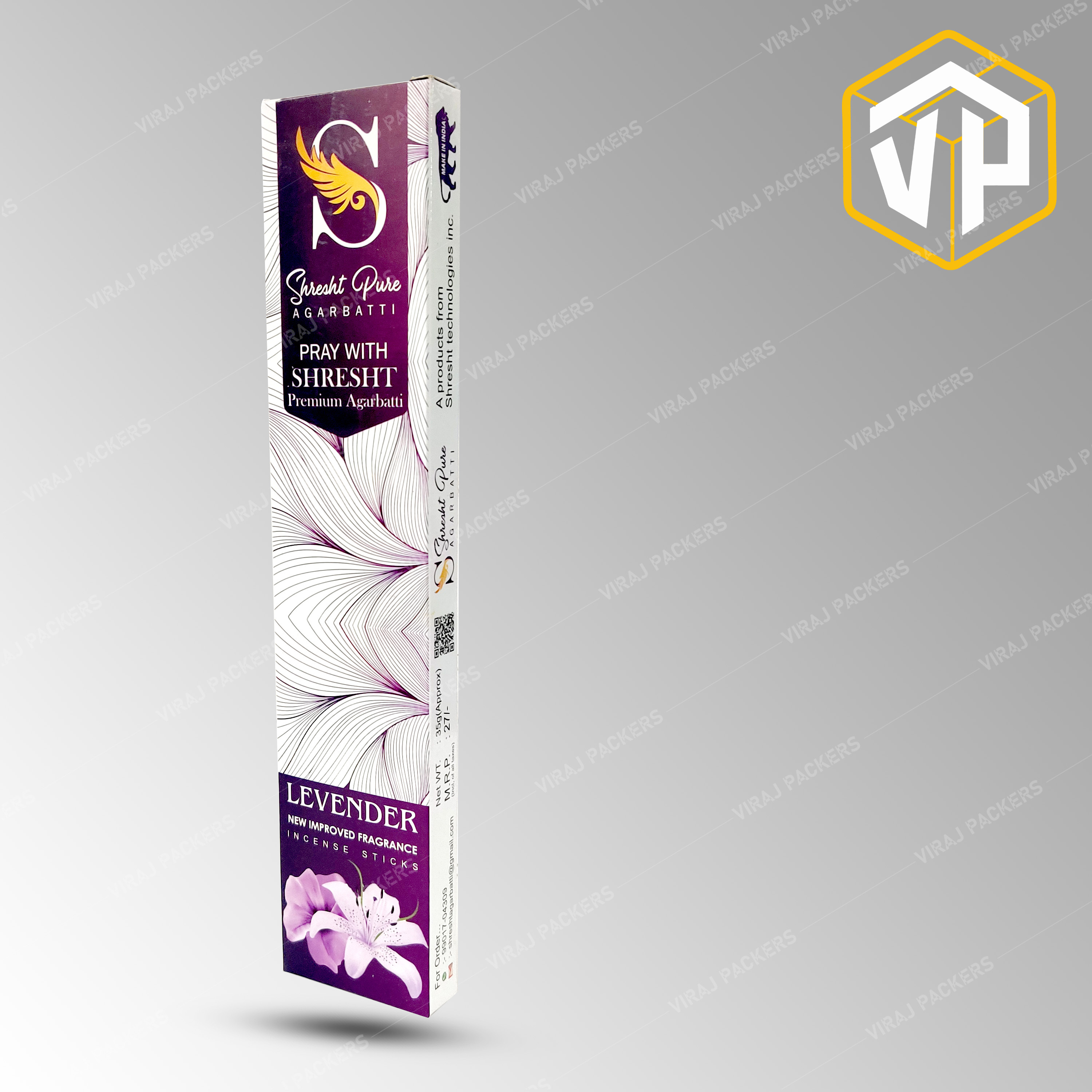 Customized Incense Stick Packaging Box - Eco-friendly Kraft Paper 12x2x2 Inches Uv Offset Printing Custom Inserts For Protection