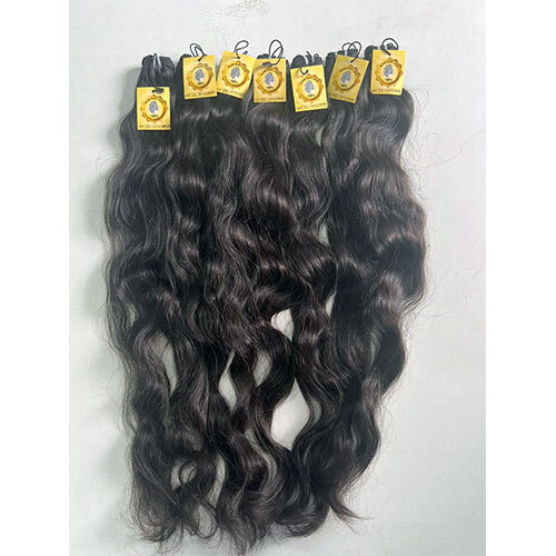 Natural Wavy Hair - Human Hair Quality, Black Color | Indian Origin, Luxuriously Soft Texture