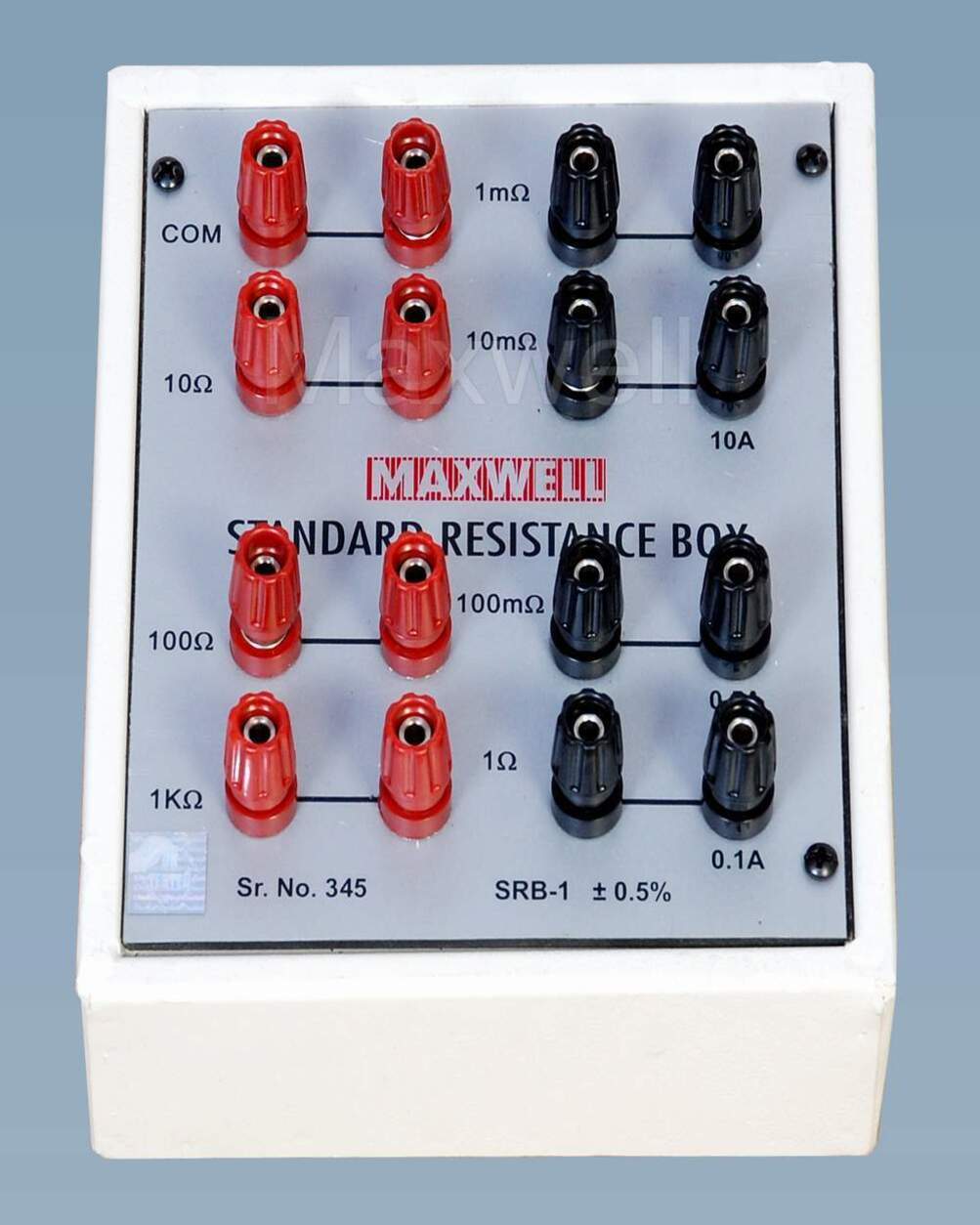 Standard Resistance Box - Model Srb-1, Range 1 Milli-ohm To 1k Ohm, 0.5% Accuracy, 7 Resistance Values For Industrial Calibration And Testing