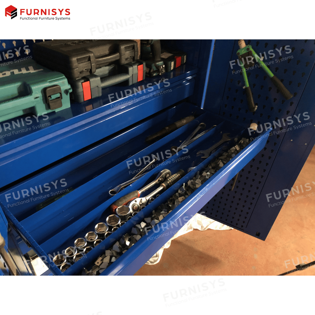Blue/grey Ms Tool Storage Cupboard