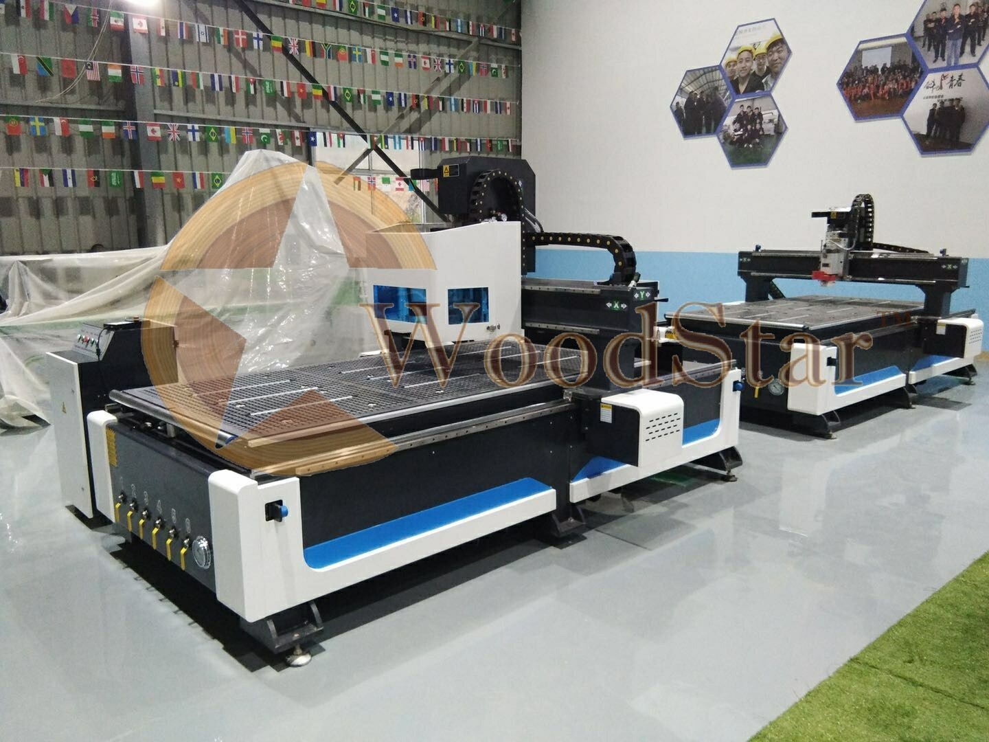 White And Blue Wsr 1325s Hybrid Cnc Router Machine
