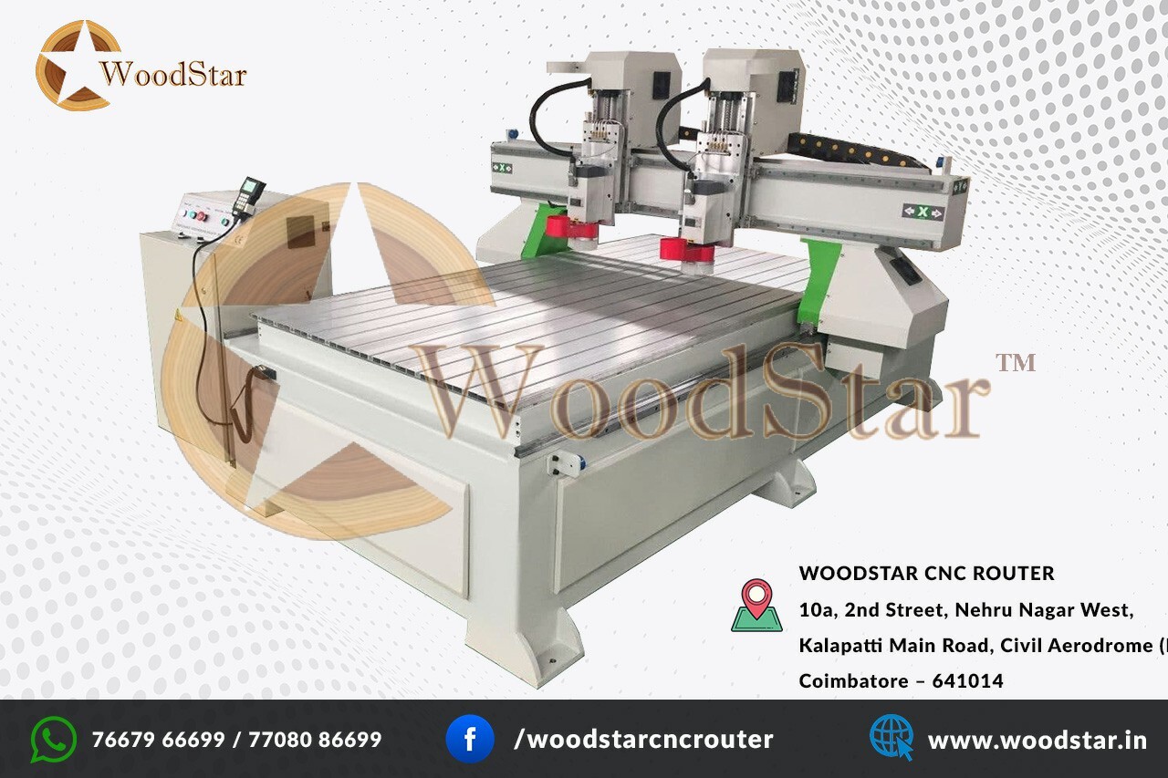 Wsr 1325s Cnc Router Machine - 1300 X 2500 X 200 Mm, 5 Kw Air Cooled Spindle, 220 V, 45000 Rpm, 9.0 Hp, 1200 Kg Weight, Automatic Operation, Rich Auto A11 Control System, 12,000+ Designs Included
