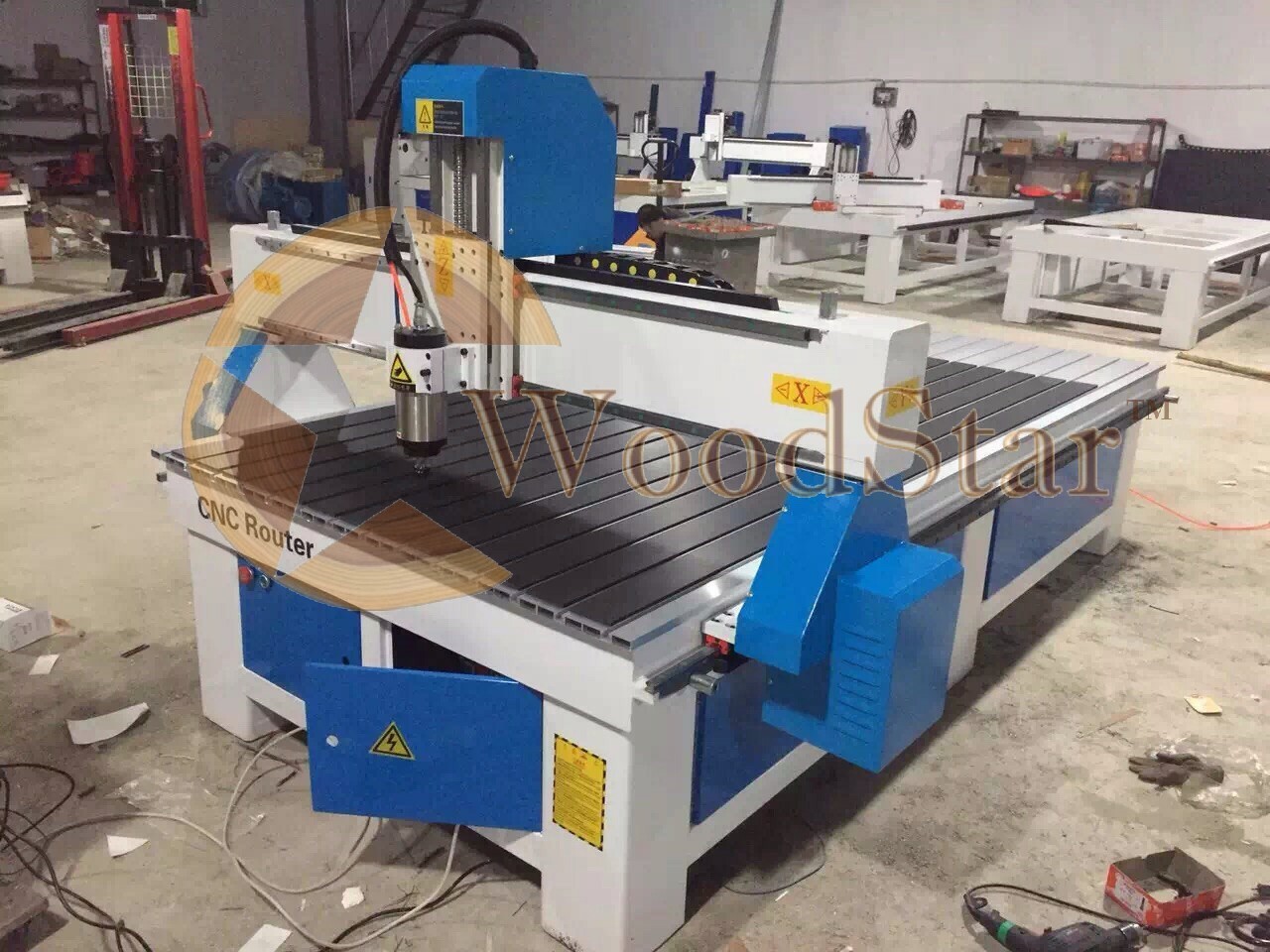 Wsr 1325s Cnc Router Machine - 1300 X 2500 X 200 Mm, 5 Kw Air Cooled Spindle, 220 V, 45000 Rpm, 9.0 Hp, 1200 Kg Weight, Automatic Operation, Rich Auto A11 Control System, 12,000+ Designs Included