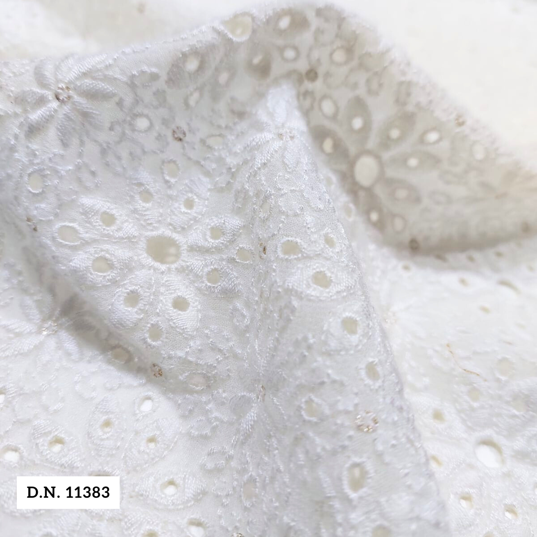 Madhav Fashion Allover Schiffli Embroidery Fabric