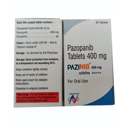 400 MG Pazopanib Tablets - 30 Count Pack | Tyrosine Kinase Inhibitor for Advanced Kidney Cancer, Soft Tissue Sarcoma Treatment