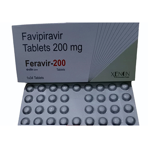 Favipiravir Tablets - 200 Mg, 1 X 34 Tablets Per Box | General Medicine For Covid-19 Treatment, Store In A Cool And Dry Place