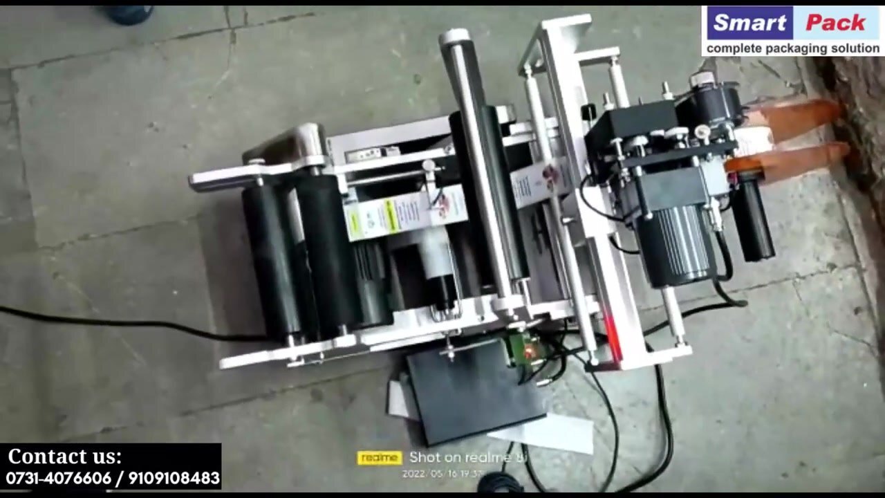 Round Bottle Sticker Labeling Machine - Stainless Steel, Semi-automatic With Frequency Speed Control | Computerized Design, 1-year Warranty, Efficient Labeling System