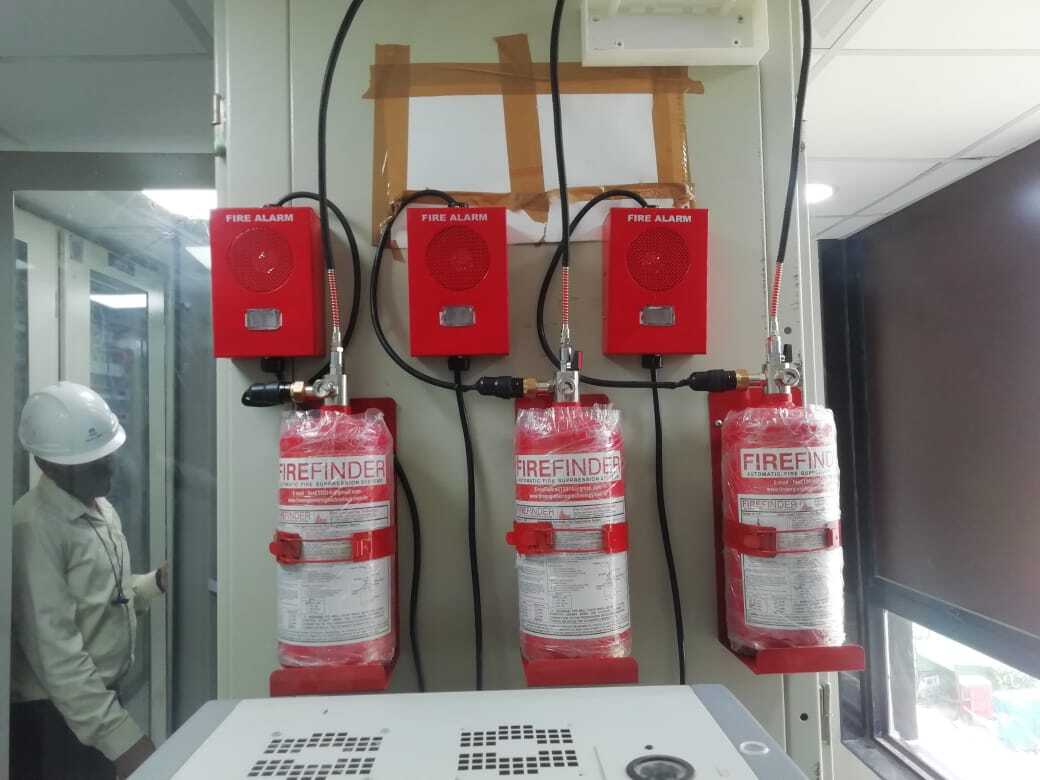 Electrical Fire Suppression System - Mild Steel, 20 Kilograms, Red | Automatic Novec-1230 Fk5112 Gas-based Solution For Electrical & Network Rooms