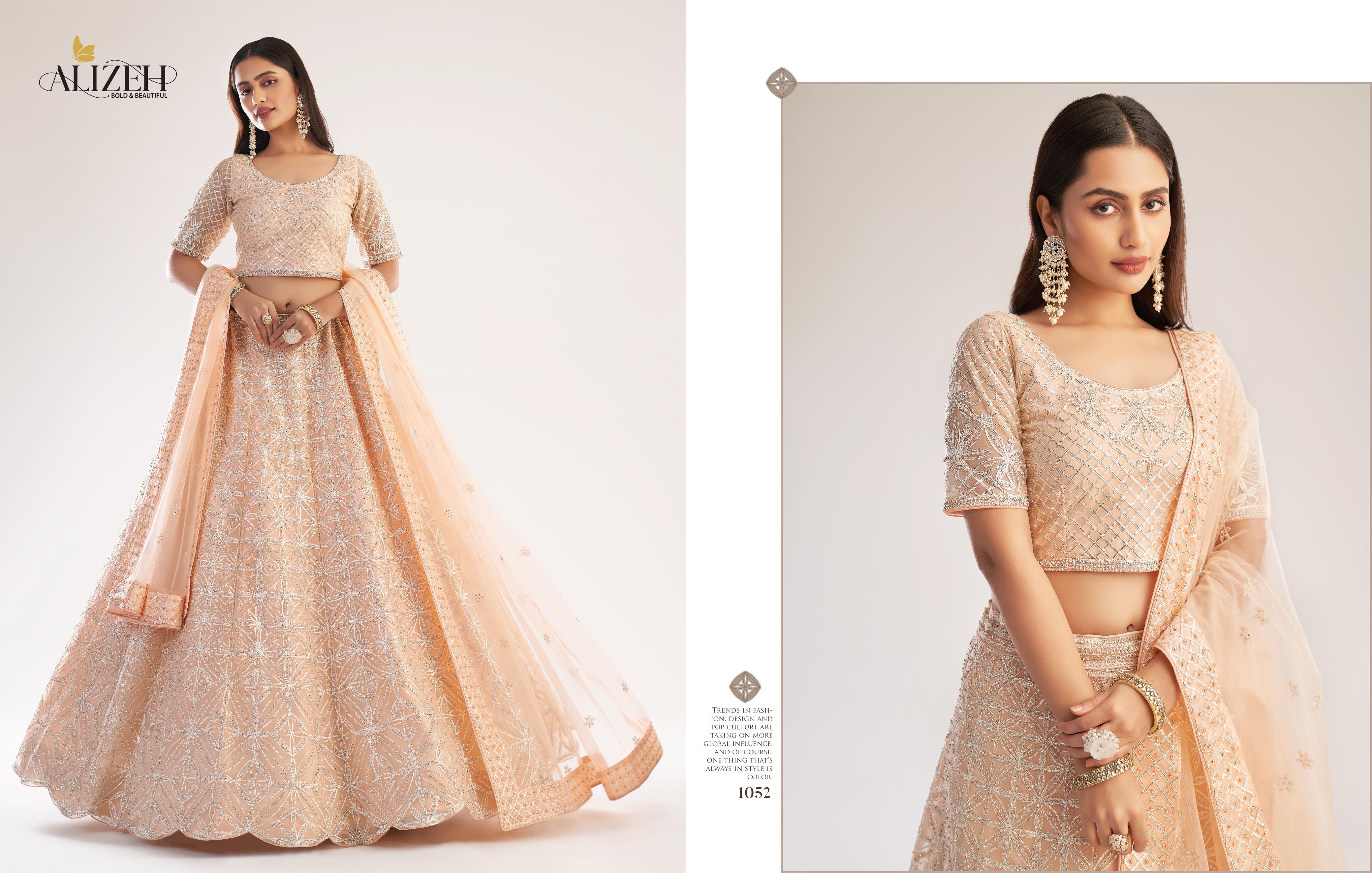 Elegant Bridal Lehenga - Bust Size: 44 Inch (In)