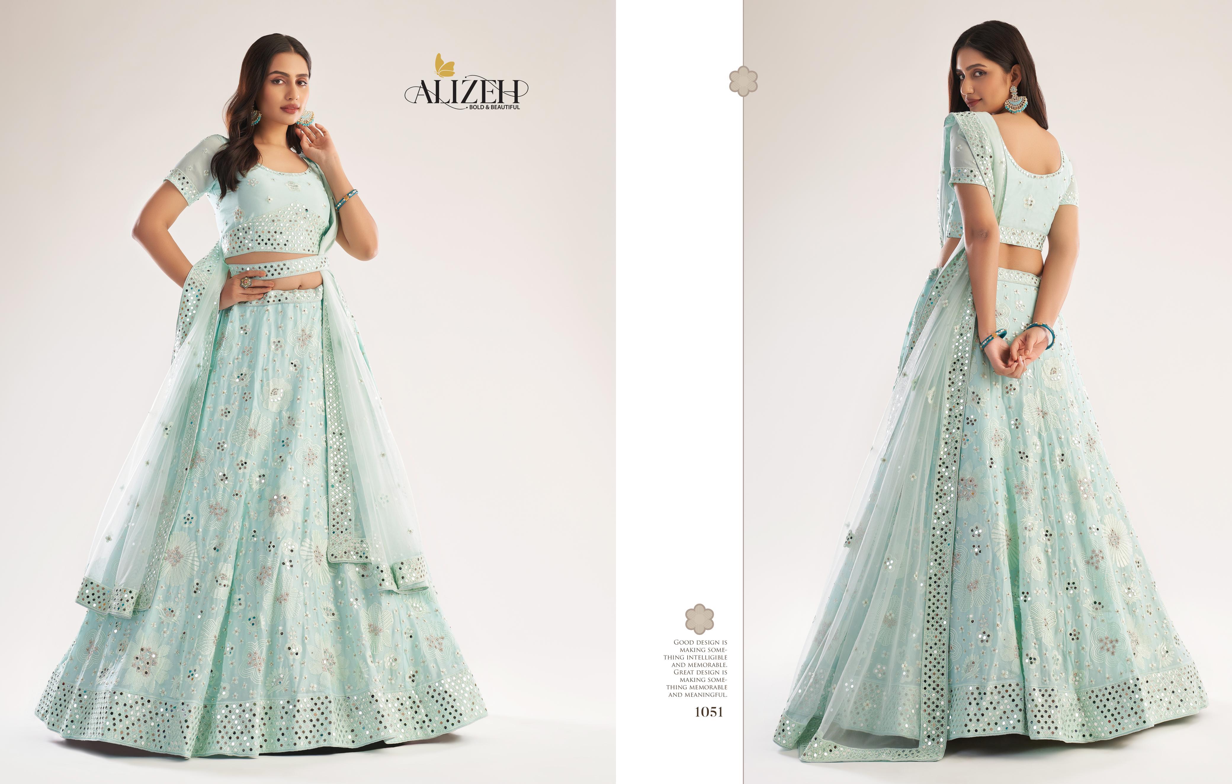 Elegant Bridal Lehenga - Bust Size: 44 Inch (In)