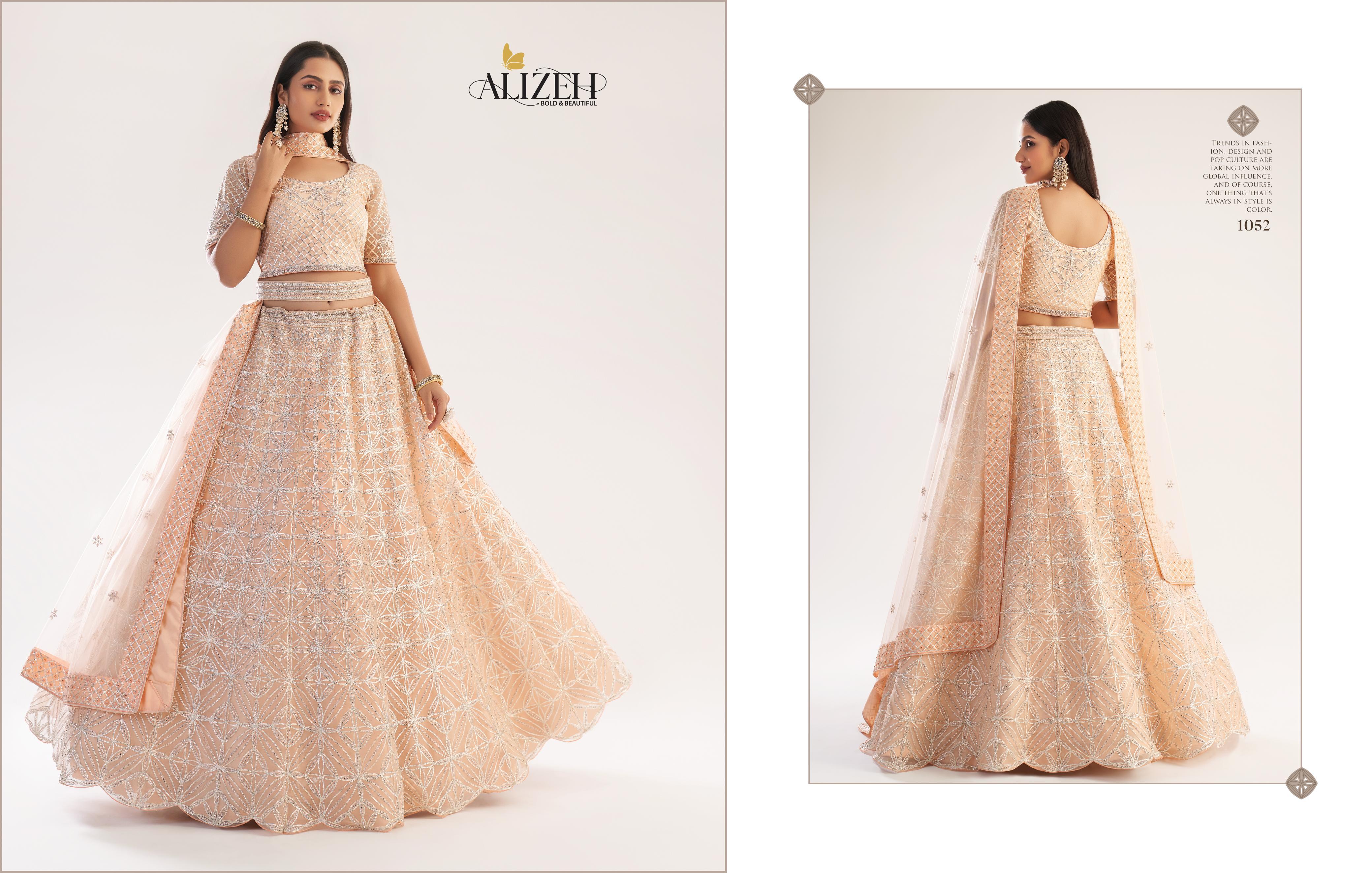 Elegant Bridal Lehenga - Bust Size: 44 Inch (In)