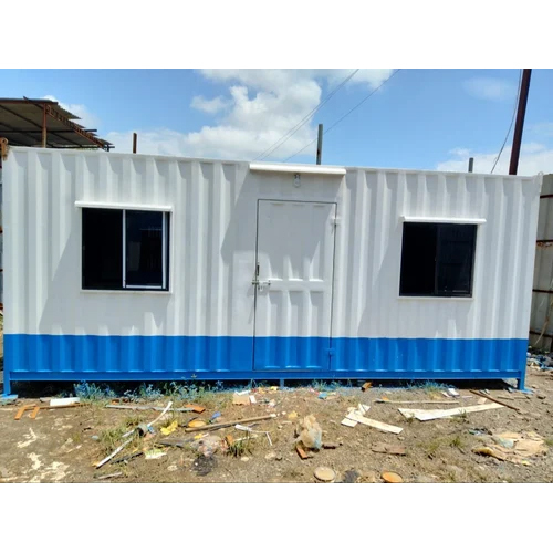 Mild Steel Portable Cabin - Color: White