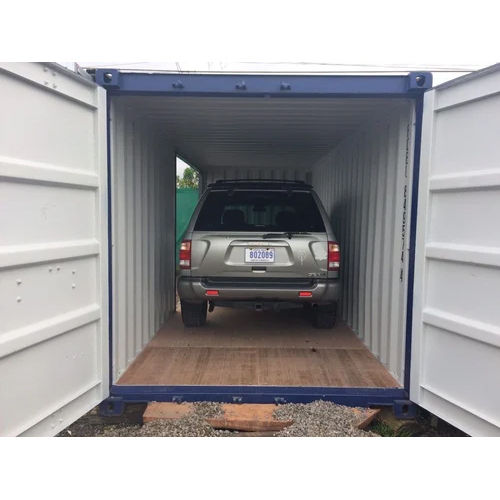 White Painted Portable Garage Cabin