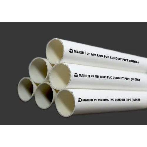 25mm PVC Electrical Conduit Pipes - High-Quality, Seamless Round Design , Durable White PVC for Effective Wiring Protection