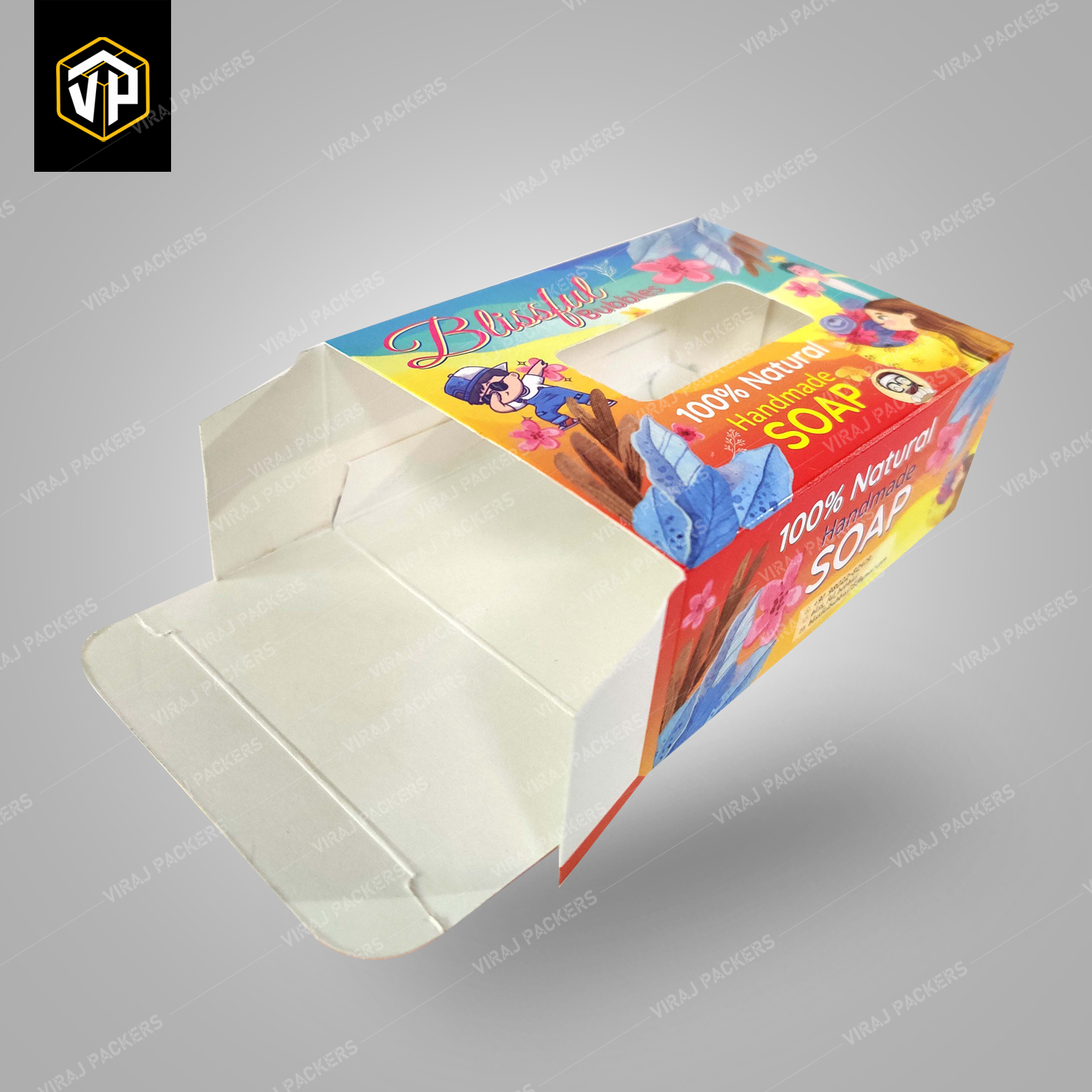 Customized Soap Packaging Boxes With Window Cut - Eco-friendly Kraft Paper, Custom Size, Glossy Lamination, Uv Offset Printing, Secure Closure