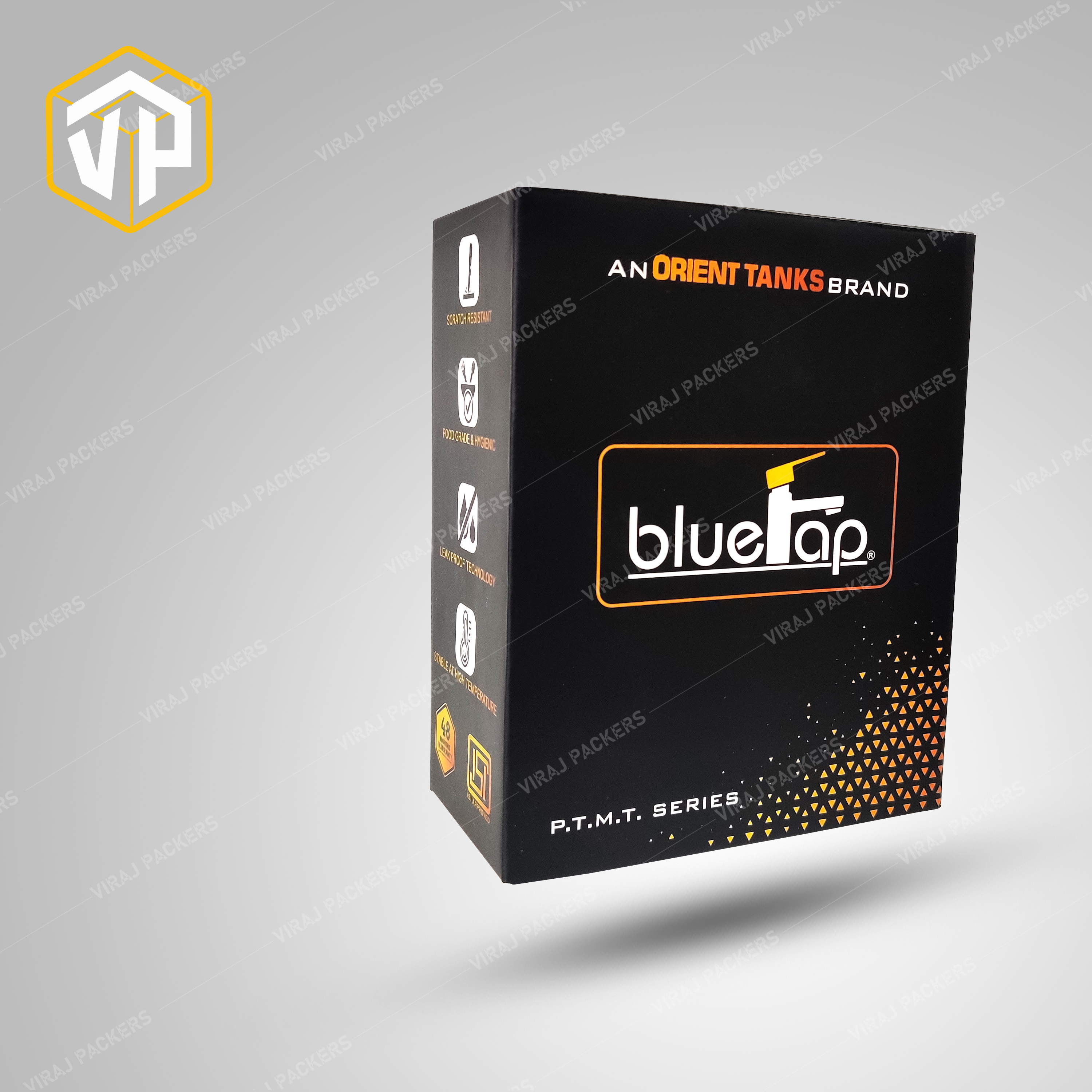 Customized Tap Packaging Boxes Manufacturer - Rigid Paperboard, Customized Dimensions , Glossy Lamination Finish, Secure Closure Features, Recyclable Materials