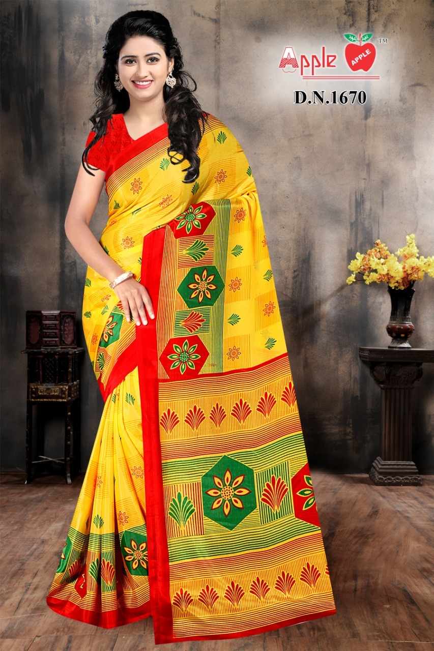 Printed Saree - Soft Cotton Blend Material, Elegant Daily Wear With Complementary Blouse