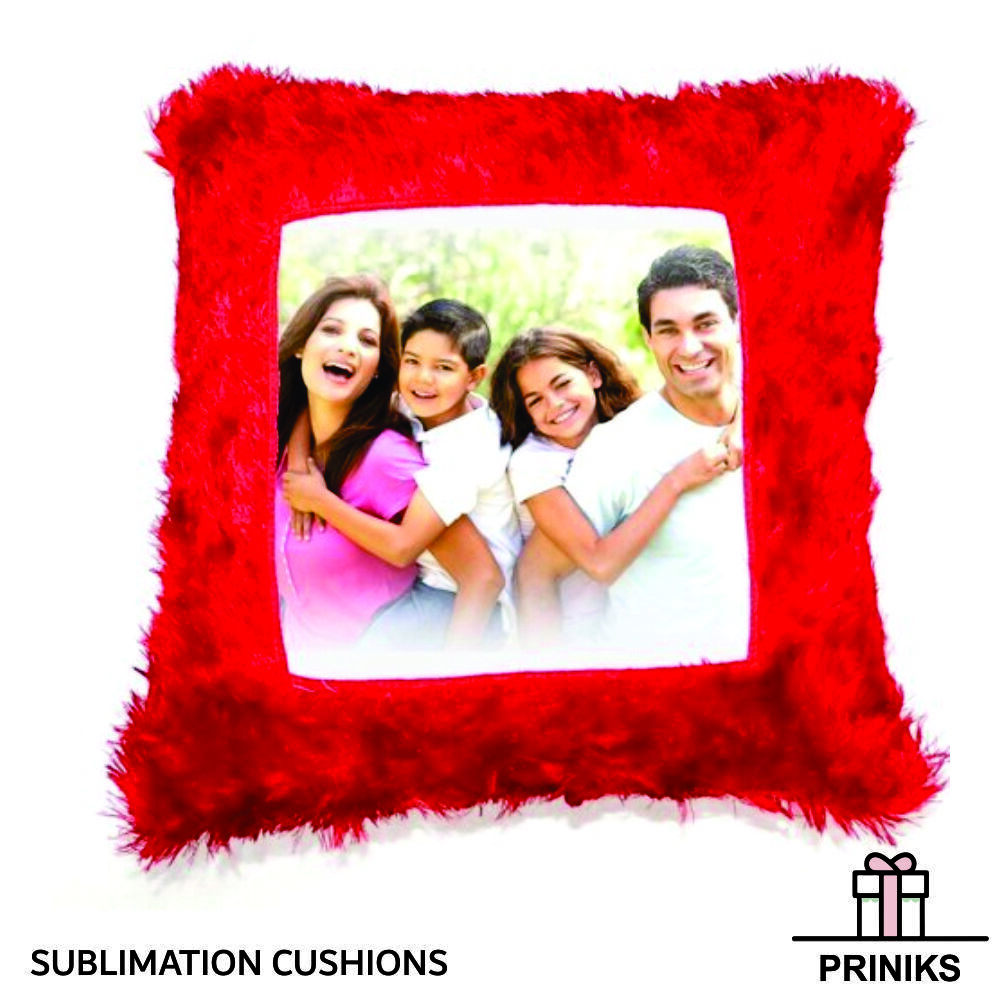 Sublimation Cushions - Polyester, 12x12 Inches, Light Blue | Attractive Design, Customizable Prints, Durable, Easy To Clean, Soft Material, Heart Shape