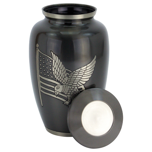 American Pride Brass Cremation Urn For Ashes - Finishing: Polishing