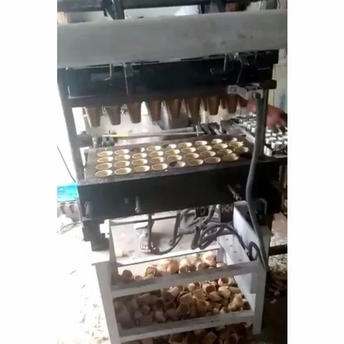 Fully Automatic Three Phase Edible Cup Making Machine - Mild Steel, Heavy-Duty Design | Semi-Automatic Operation, High Efficiency for Large Scale Production