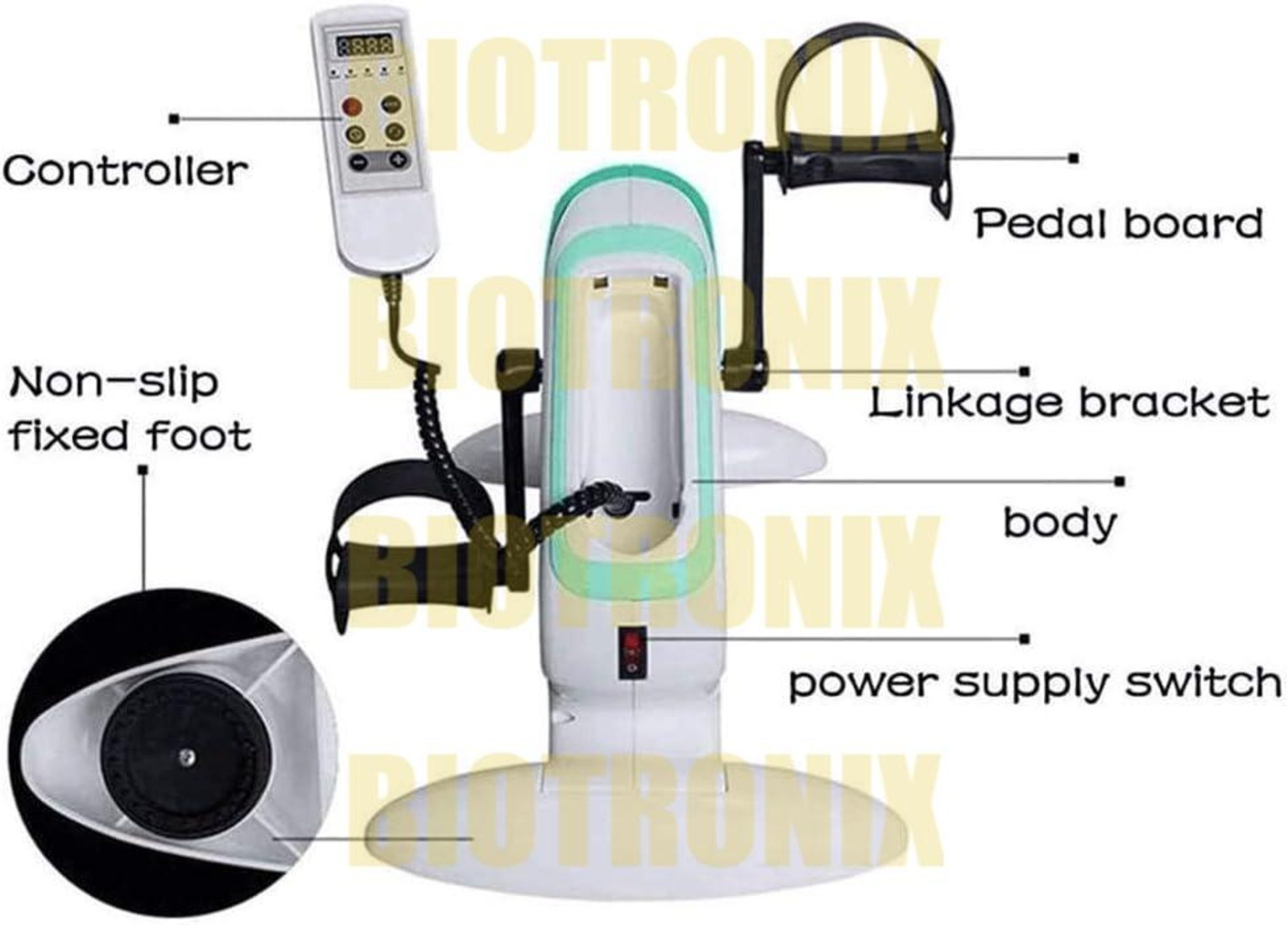 Stroke Recovery Pedal With Digital Remote Control With Leg Support Model - Age Group: Infants