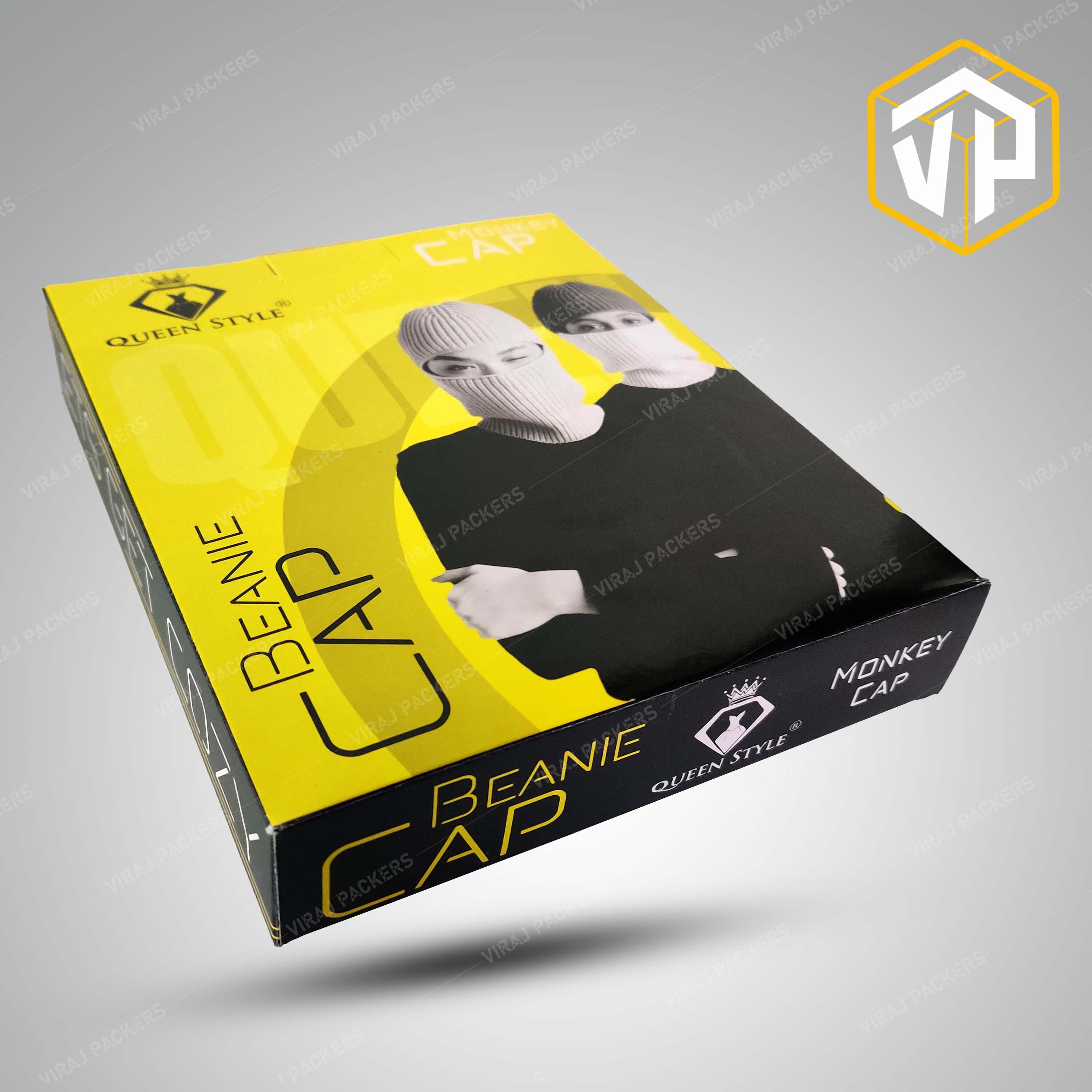 Customized Beanie Cap Packaging Boxes - Paper Material, Glossy Lamination Finish, Custom Size, Uv Offset Printing | Durable, Eco-friendly Design With Clear Window For Enhanced Visibility