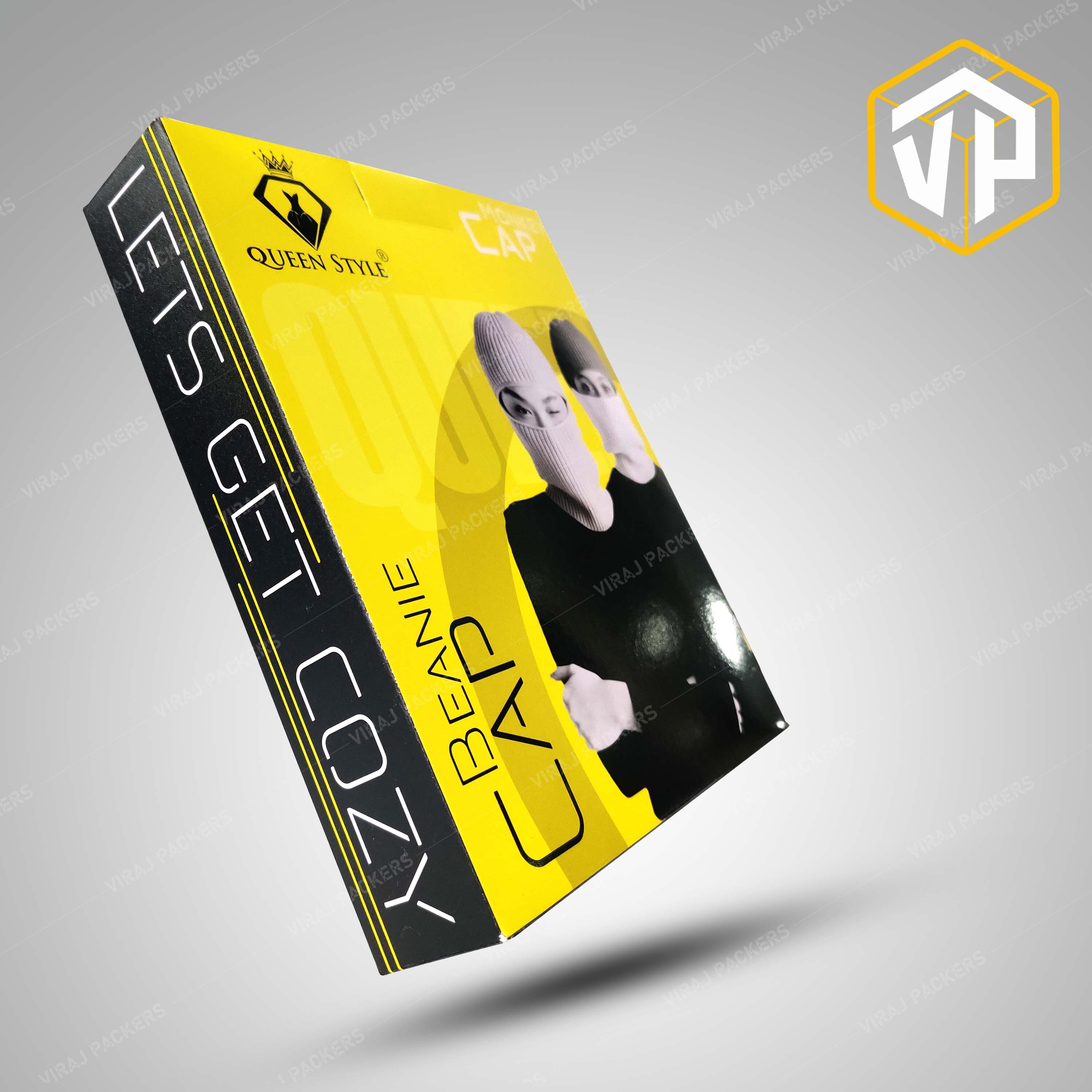 Customized Beanie Cap Packaging Boxes - Paper Material, Glossy Lamination Finish, Custom Size, Uv Offset Printing | Durable, Eco-friendly Design With Clear Window For Enhanced Visibility