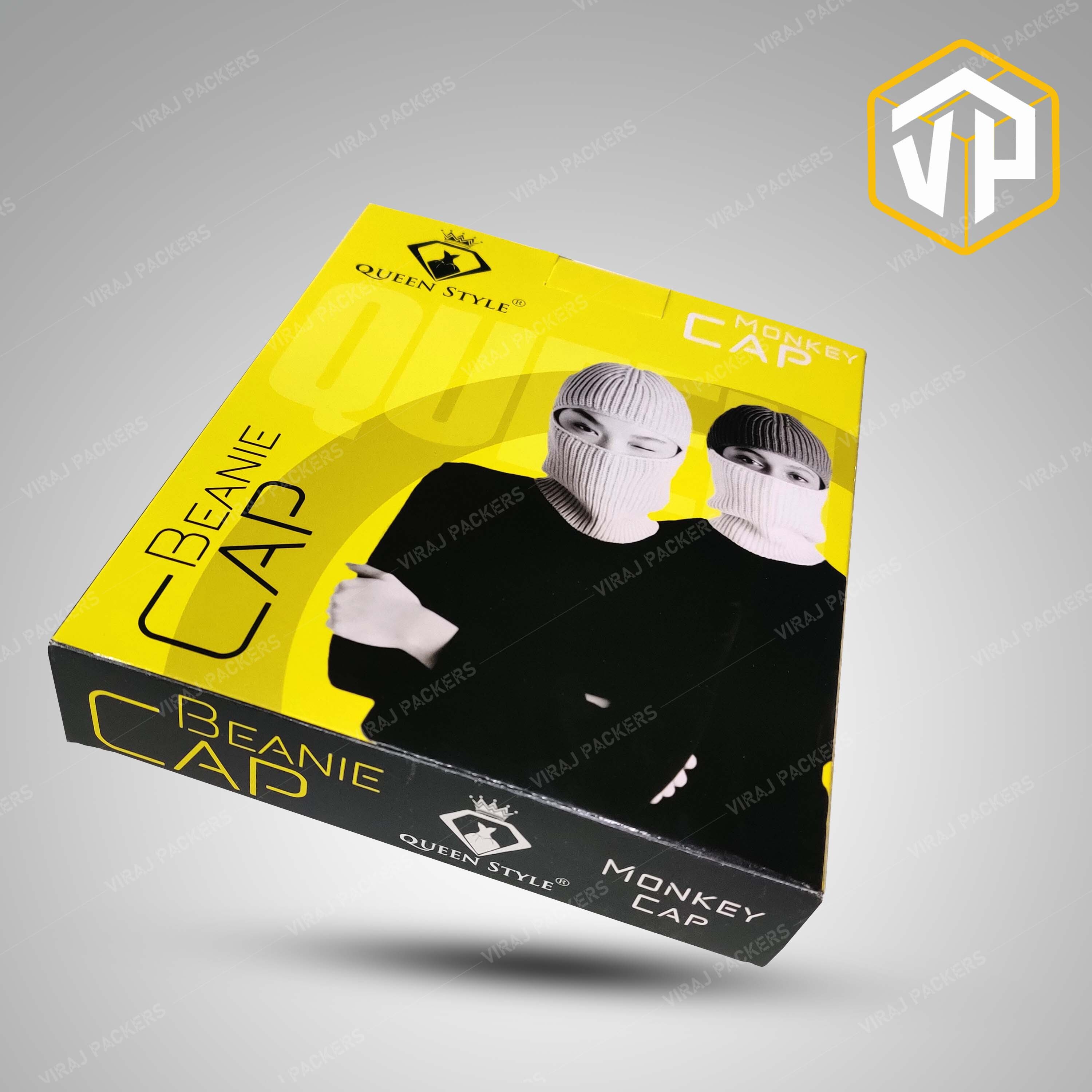 Customized Beanie Cap Packaging Boxes - Paper Material, Glossy Lamination Finish, Custom Size, Uv Offset Printing | Durable, Eco-friendly Design With Clear Window For Enhanced Visibility